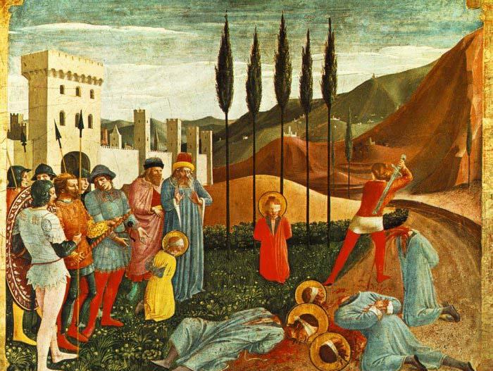 ANGELICO  Fra Beheading of Saint Cosmas and Saint Damian oil painting image